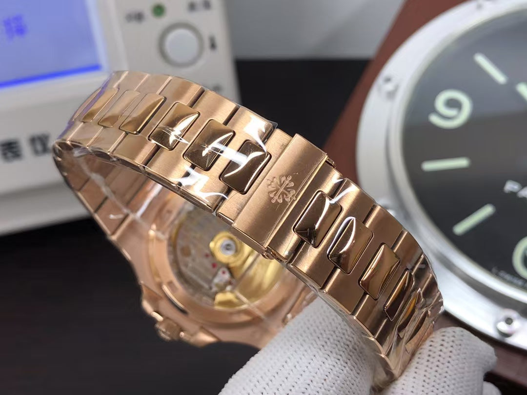 pp Nautilus 5711 Rose Gold Case Grey Dial 324 Movement