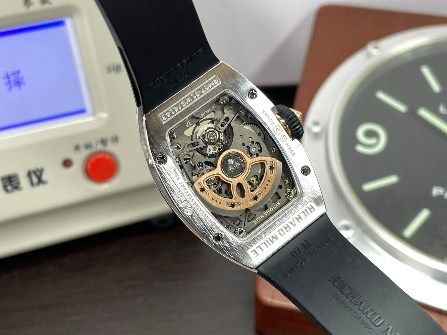RM RM07 01 Snow Diamond CRMA2 Automatic Movement with Black Rubber Band