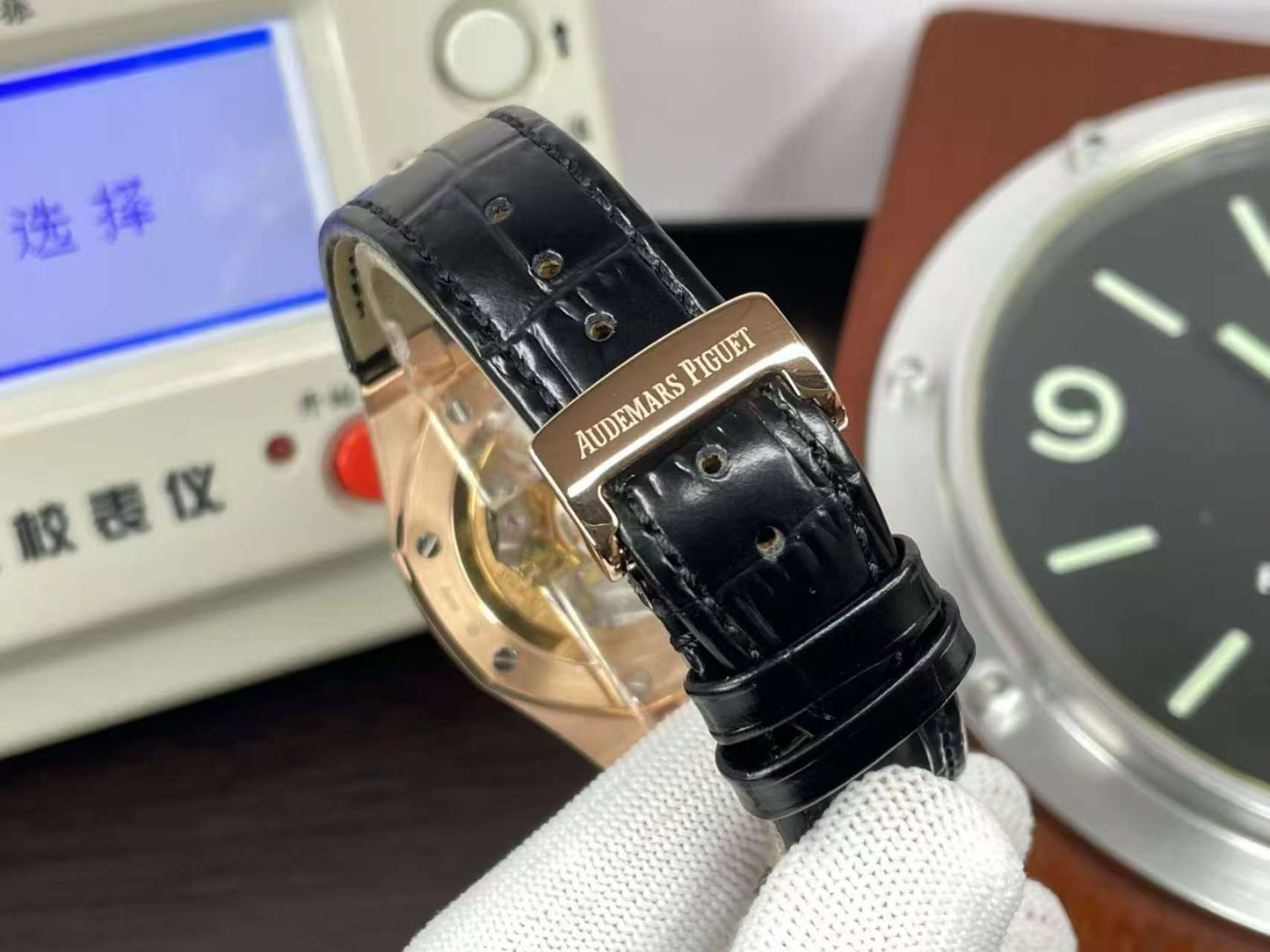 Super Watch ap Royal Oak 15510OR Rose Gold Case Black Dial 4302 Movement