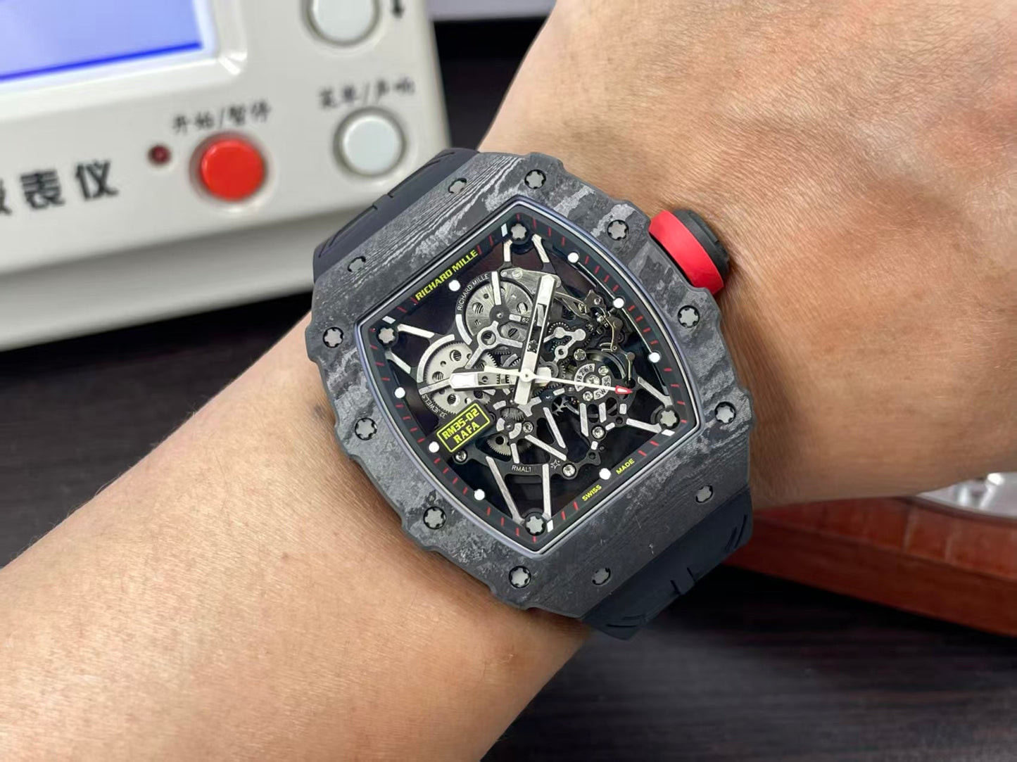 RM RM35 02 Super RMAL1 Movement NTPT Black Case Rubber Band