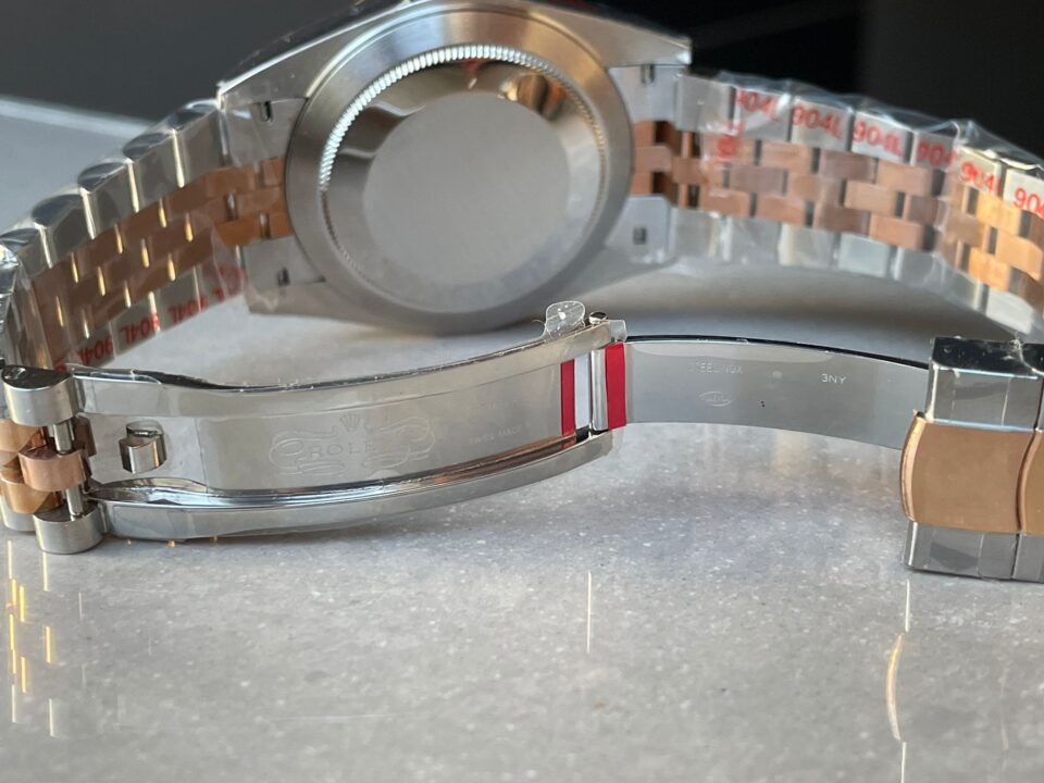 GMF GM Factory 1:1 Rolex DateJust Men 41mm 'wimbledon' RG and SS V2 Grey textured Dial Roman Markers
