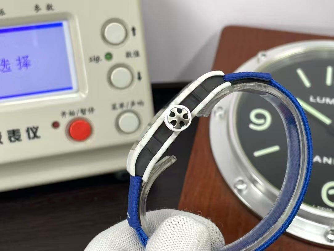 RM RM67 02 France White NTPT Case Blue Nylon Band CRMA7 Movement