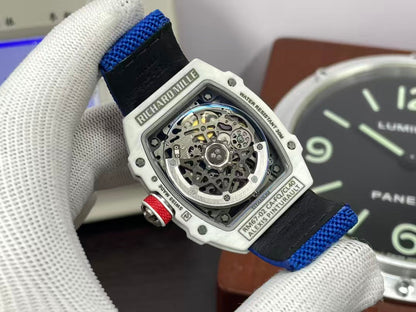 RM RM67 02 France White NTPT Case Blue Nylon Band CRMA7 Movement