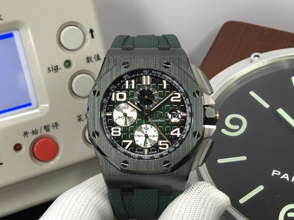 RSF ap ROO Chrono Secs@12 Green Ceramic Bezel 3126 Movement