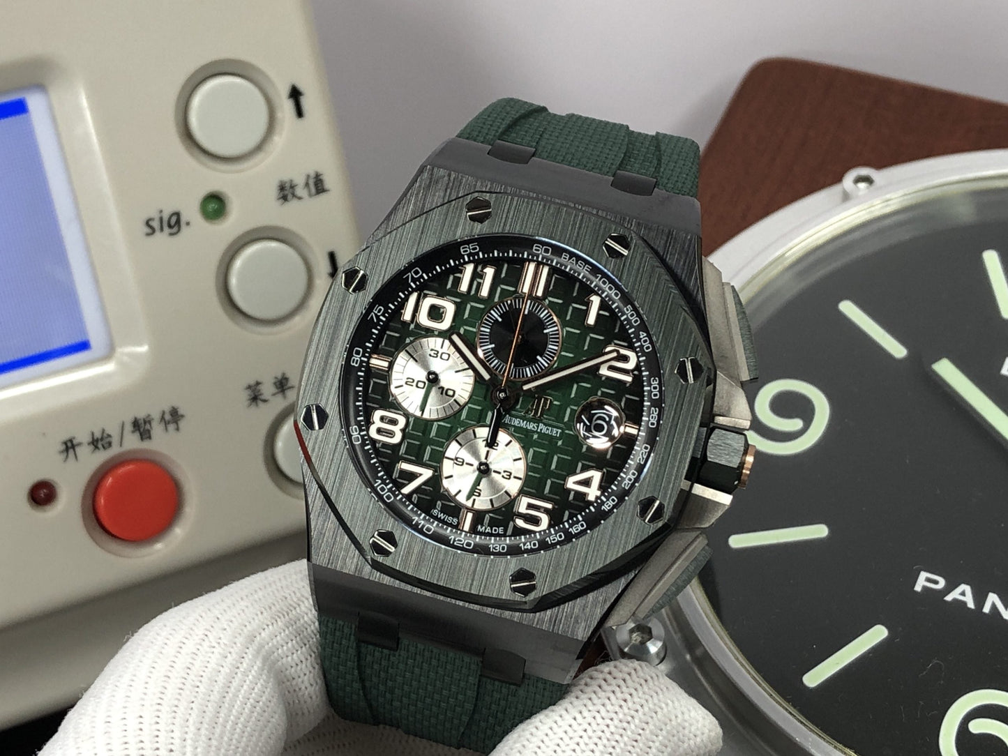 RSF ap ROO Chrono Secs@12 Green Ceramic Bezel 3126 Movement