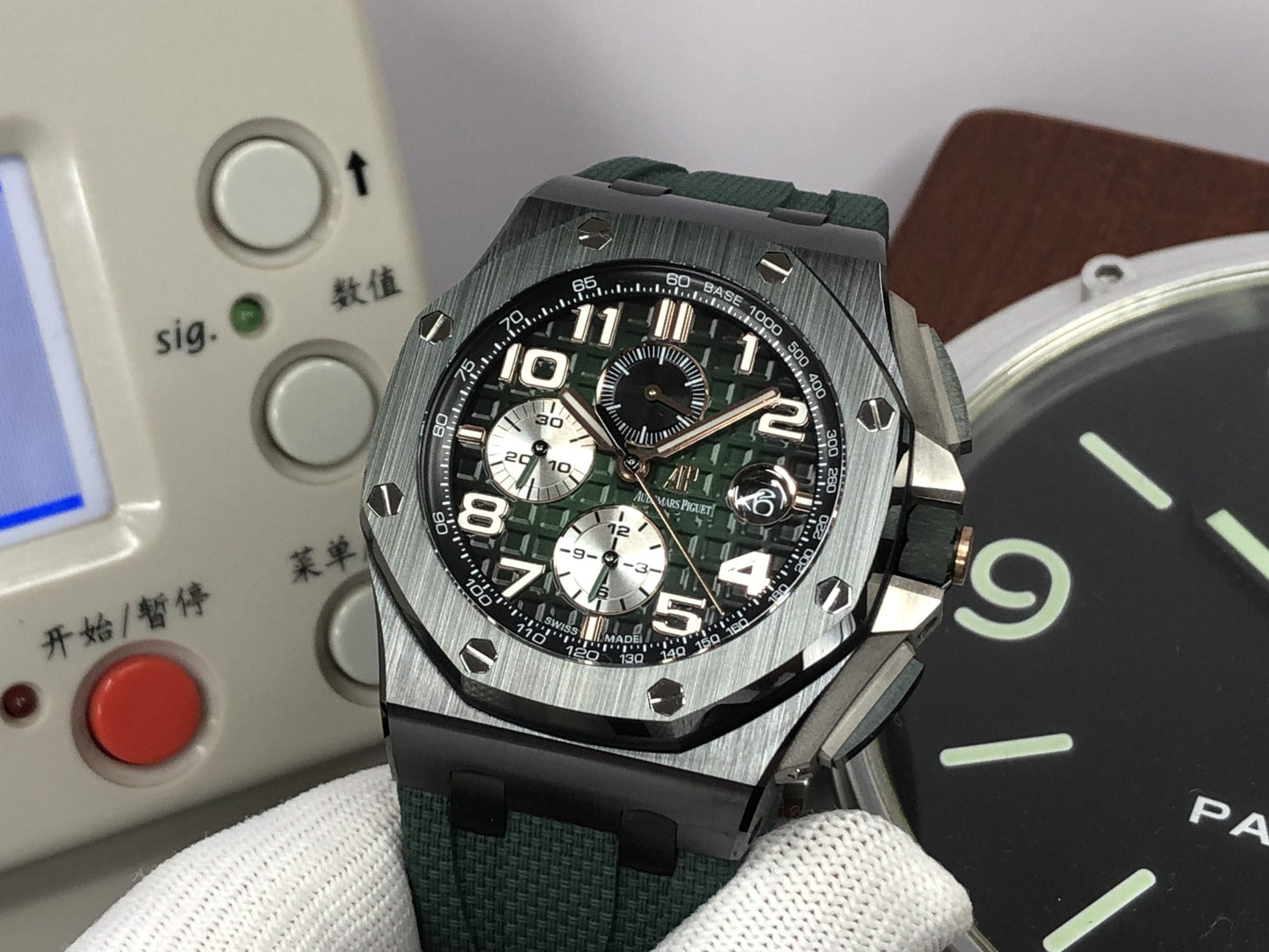 RSF ap ROO Chrono Secs@12 Green Ceramic Bezel 3126 Movement