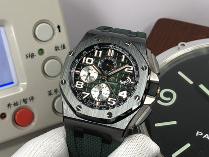 RSF ap ROO Chrono Secs@12 Green Ceramic Bezel 3126 Movement