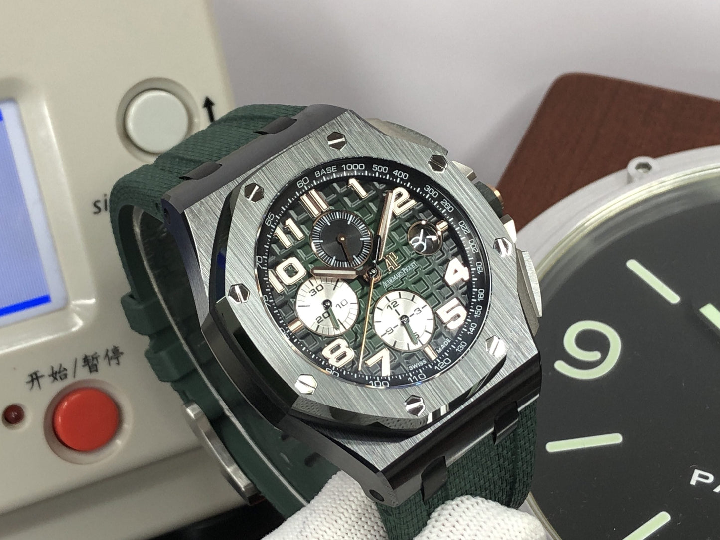 RSF ap ROO Chrono Secs@12 Green Ceramic Bezel 3126 Movement