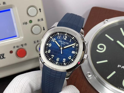 pp Aquanaut 5168G 330 Movement Blue Dial Blue Rubber Band
