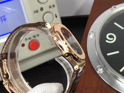 pp Nautilus Moon Phase 5712 240 Movement Rose Gold Case Brown Leather Strap