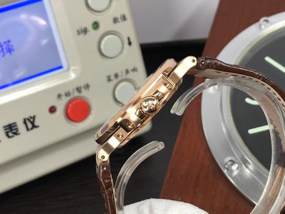 pp Nautilus Moon Phase 5712 240 Movement Rose Gold Case Brown Leather Strap