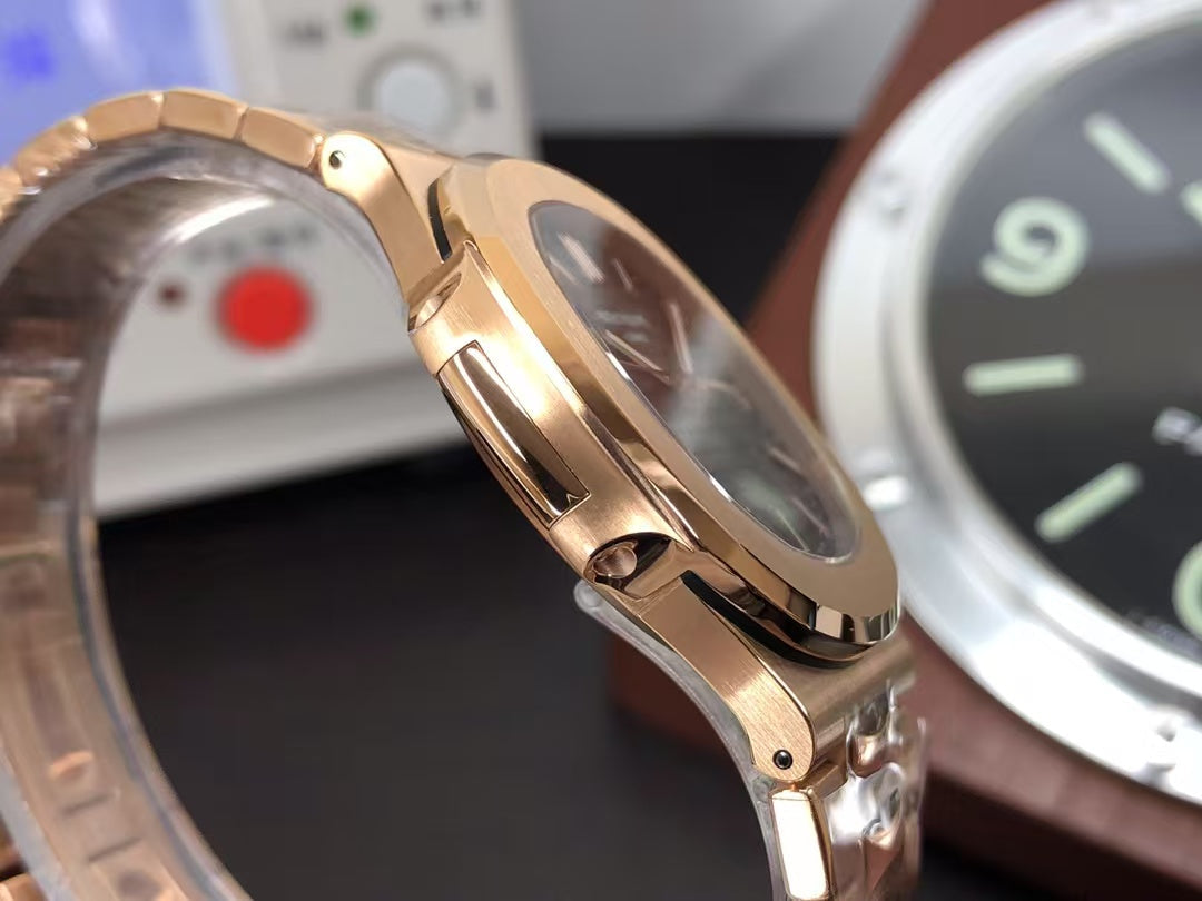 pp Nautilus 5711 Rose Gold Case Grey Dial 324 Movement
