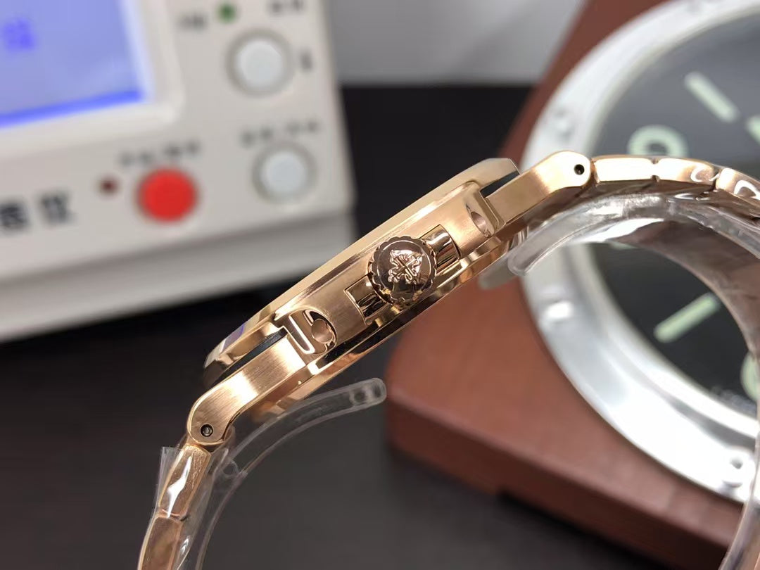 pp Nautilus 5711 Rose Gold Case Grey Dial 324 Movement