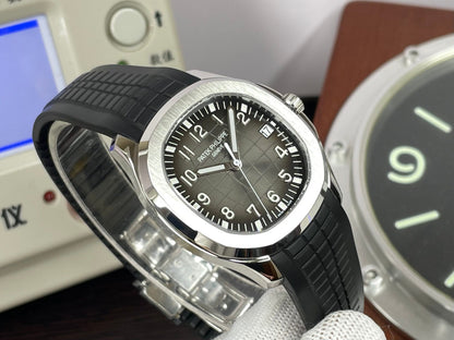 Swiss Geneve pp Aquanaut 5167 Grey Dial 330 Movement with Black Rubber Band