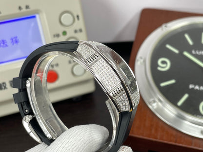 RM RM07 01 Snow Diamond CRMA2 Automatic Movement with Black Rubber Band