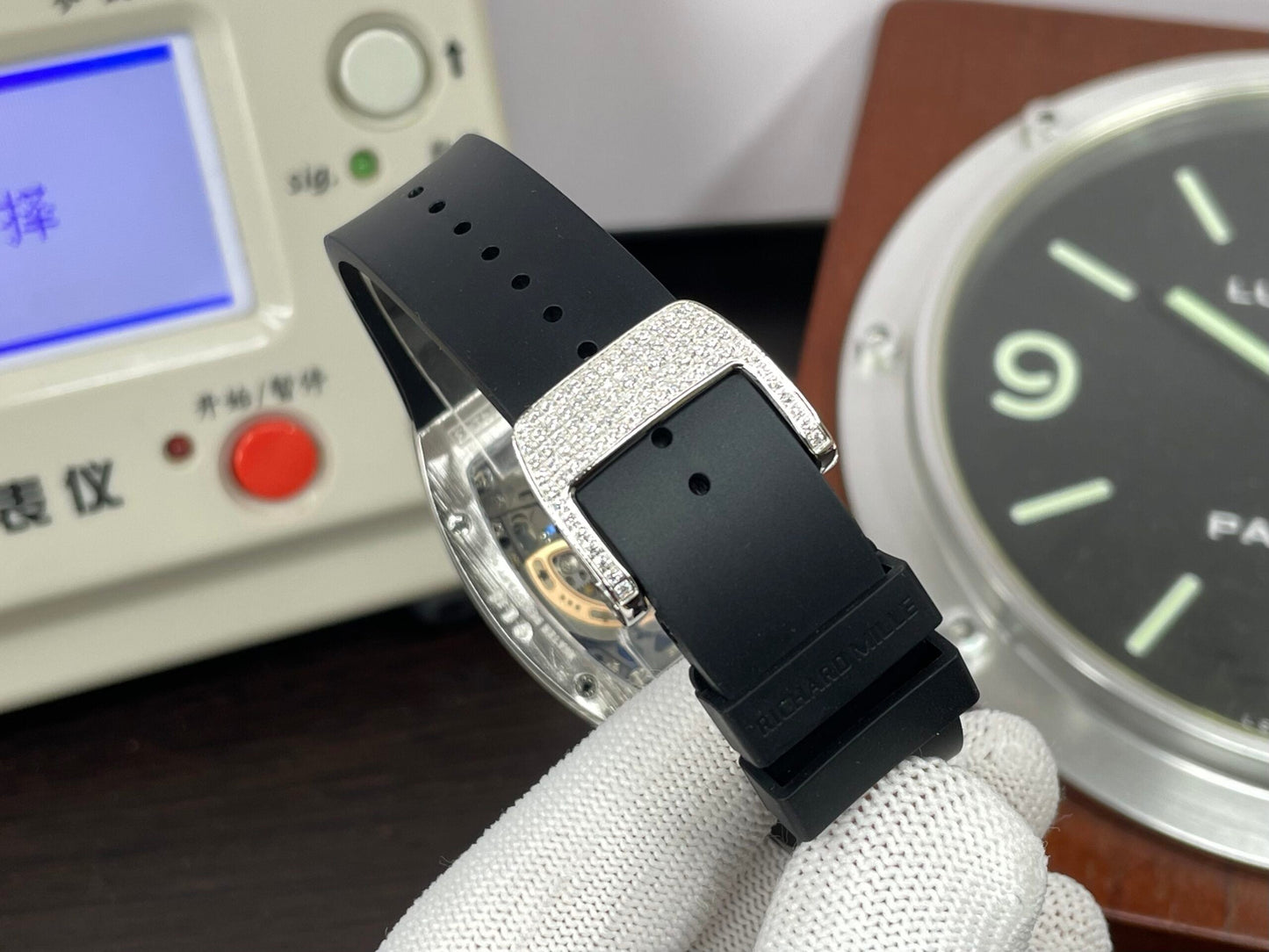 RM RM07 01 Snow Diamond CRMA2 Automatic Movement with Black Rubber Band