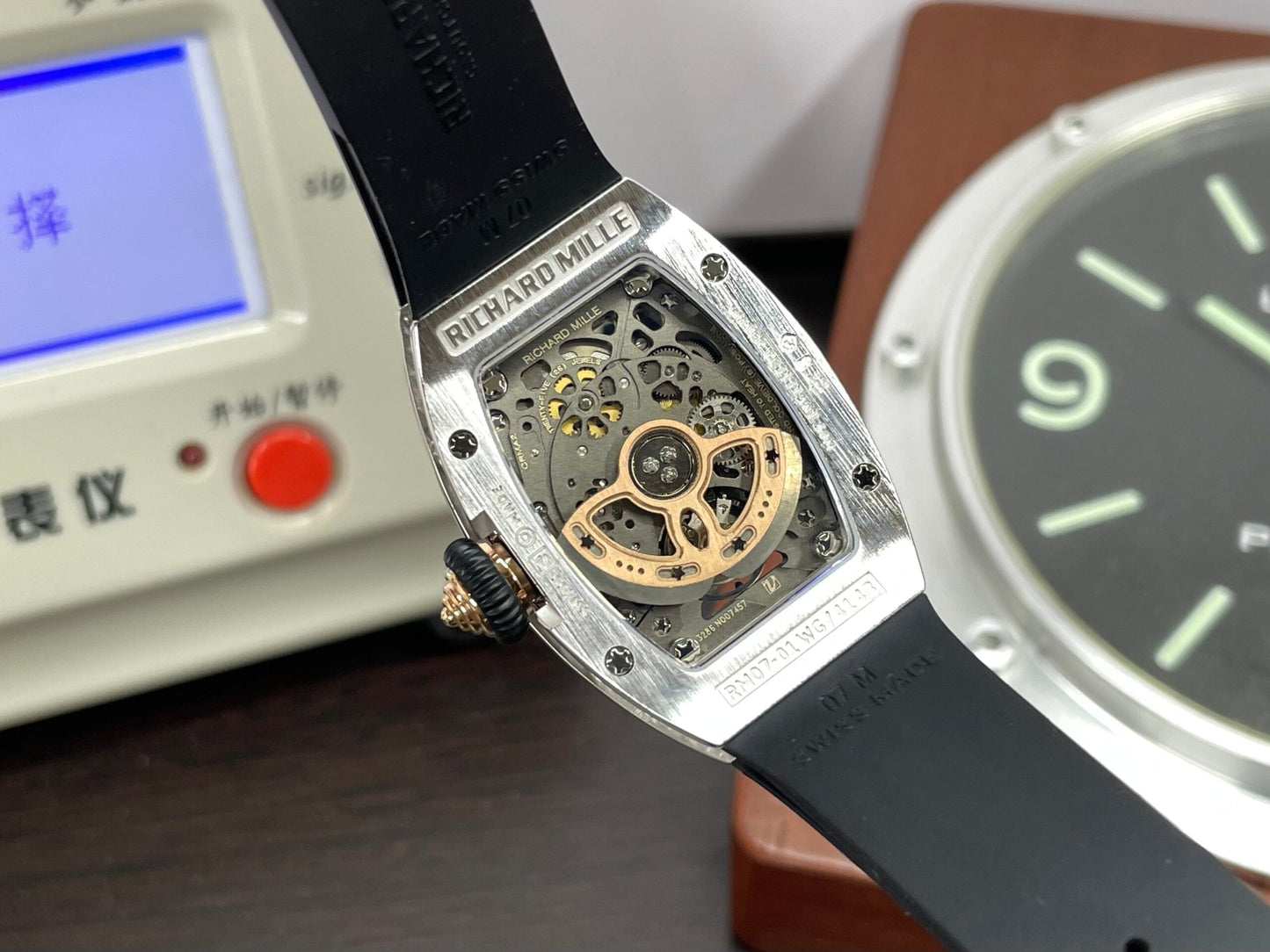 RM RM07 01 Snow Diamond CRMA2 Automatic Movement with Black Rubber Band