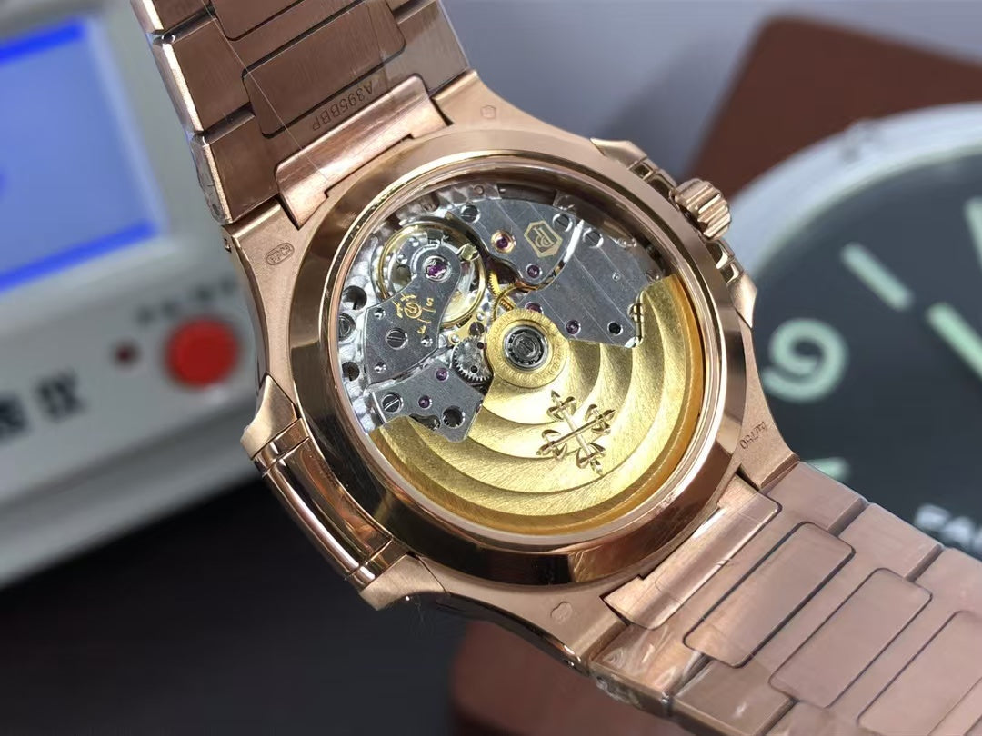 pp Nautilus 7118 Ladies Rose Gold Case Rose Gold Dial 324 Movement