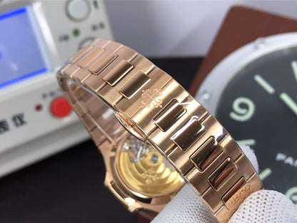 pp Nautilus 7118 Ladies Rose Gold Case Rose Gold Dial 324 Movement