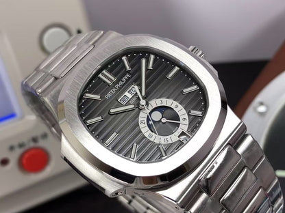 Premium pp Nautilus Annual Calendar 5726 Stainless Steel Case 325 Movement Grey Dial