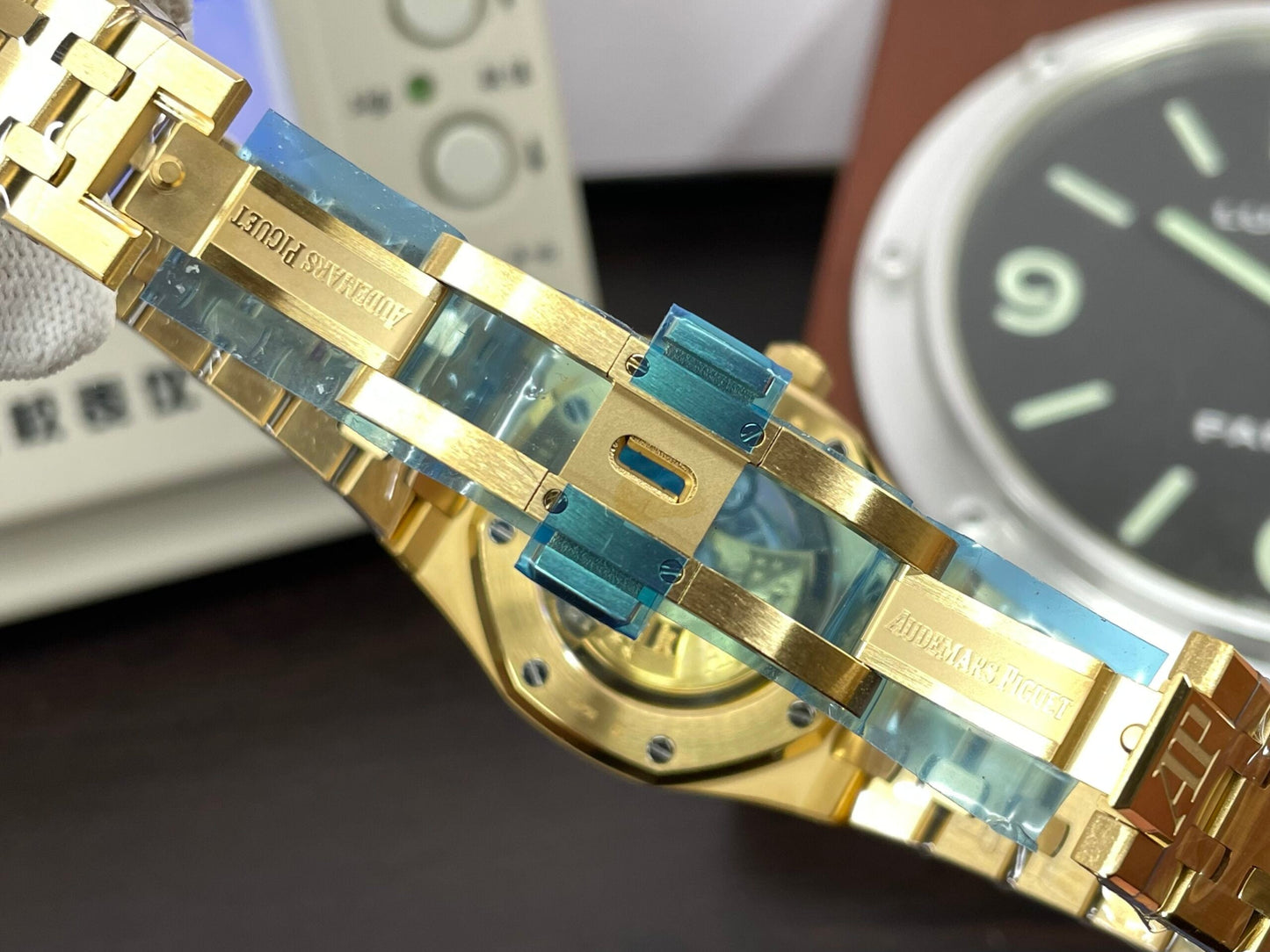 ap Royal Oak 37mm 15450 Yellow Gold Case Blue Dial with Super 3120 Movement