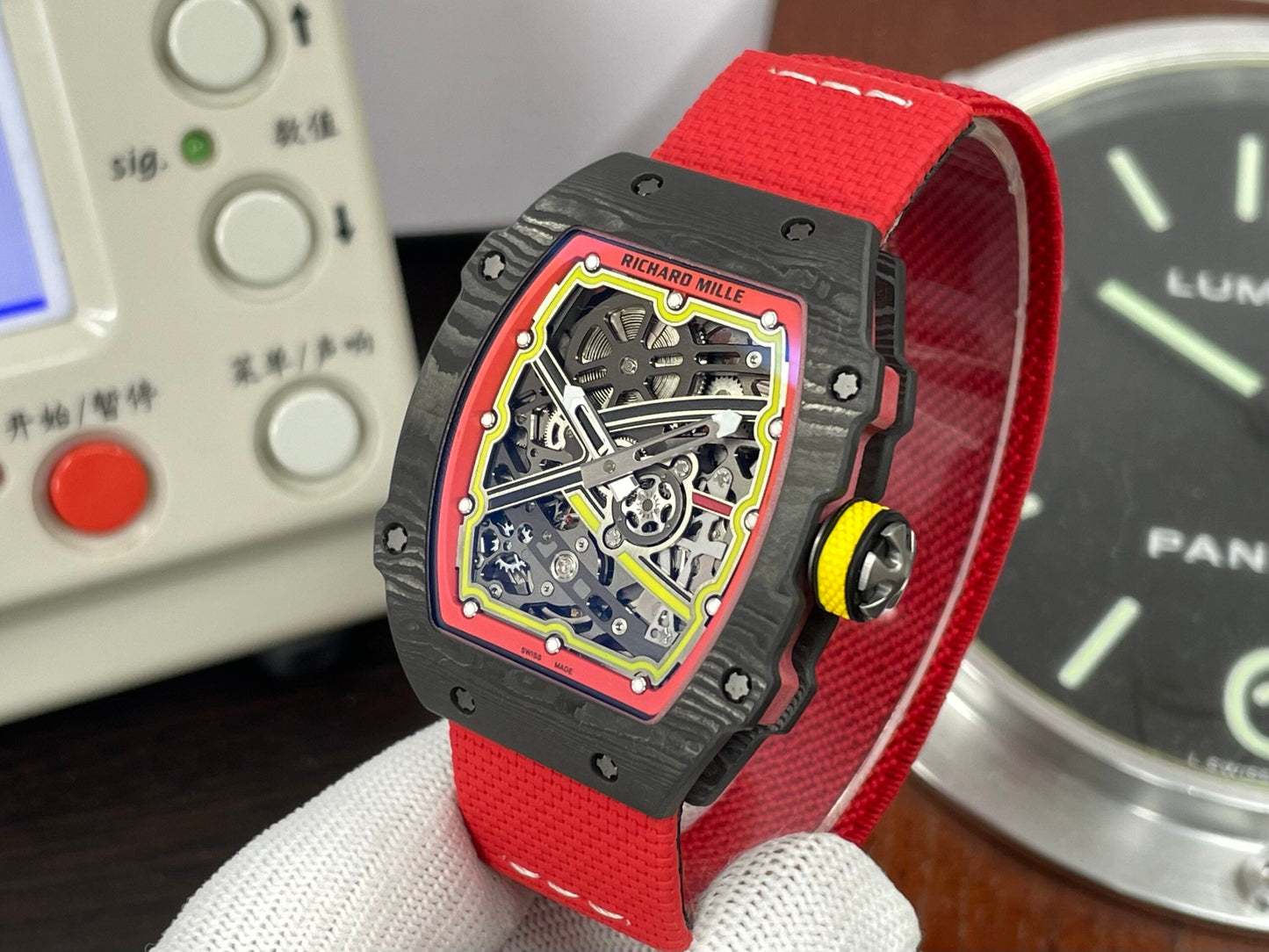 Premium RM RM67 02 Germany CRMA7 Movement NTPT Case Red Nylon Strap