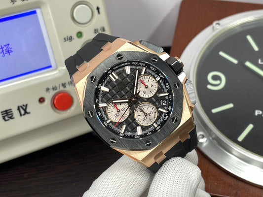 ap Royal Oak Offshore 43mm 26420 Rose Gold Ceramic Bezel with 4401 Movement
