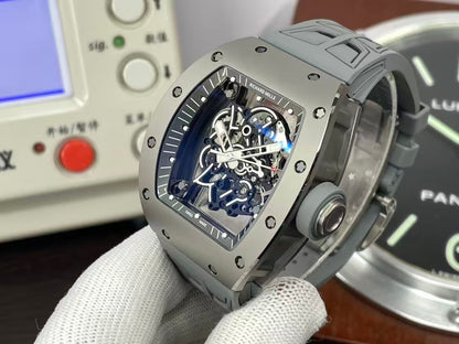RM RM055 Gray Ceramic Case RMUL2 Movement Gray Shark Rubber Strap