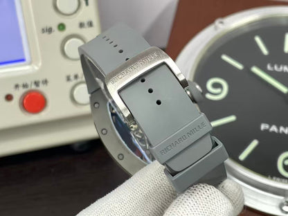 RM RM055 Gray Ceramic Case RMUL2 Movement Gray Shark Rubber Strap