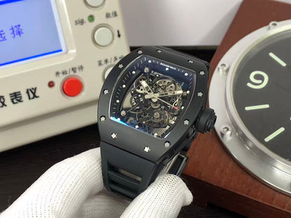 RM RM055 Black Ceramic Case RMUL2 Movement Black Rubber Strap