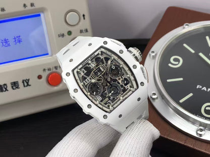 RM RM011 03 White Ceramic Case RMAC3 Movement White Rubber Strap