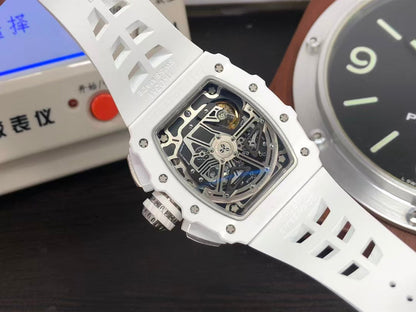 RM RM011 03 White Ceramic Case RMAC3 Movement White Rubber Strap