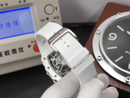 RM RM011 03 White Ceramic Case RMAC3 Movement White Rubber Strap
