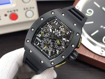 RM RM011 Felipe Massa Titanium Flyback Chronograph RMAC1 Black Rubber Strap