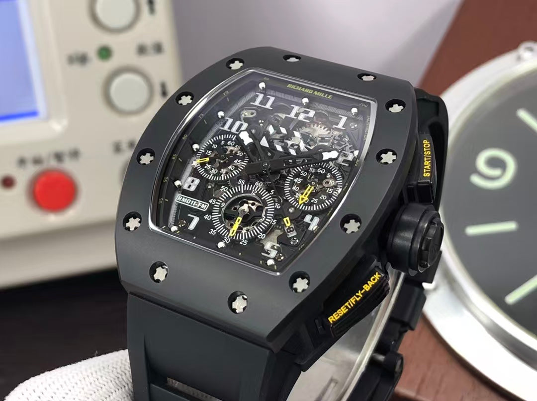 RM RM011 Felipe Massa Titanium Flyback Chronograph RMAC1 Black Rubber Strap