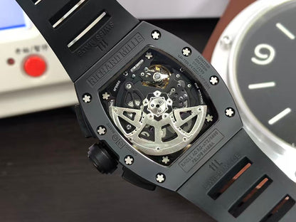 RM RM011 Felipe Massa Titanium Flyback Chronograph RMAC1 Black Rubber Strap