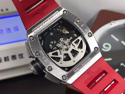 RM RM011 03 Titan Felipe Massa Valjoux 7750 Movement Skeleton Dial Red Rubber Strap
