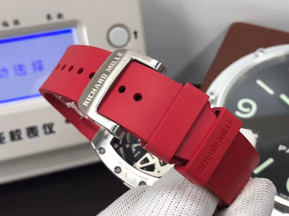 RM RM011 03 Titan Felipe Massa Valjoux 7750 Movement Skeleton Dial Red Rubber Strap