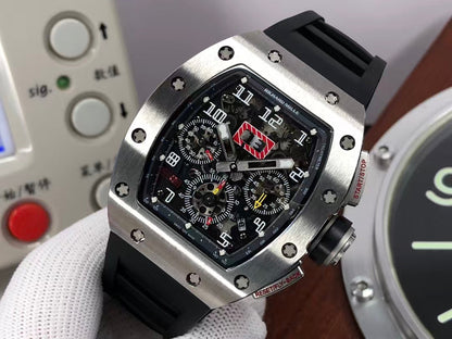 RM RM011 03 Titan Felipe Massa Valjoux 7750 Movement Skeleton Dial Black Rubber Strap
