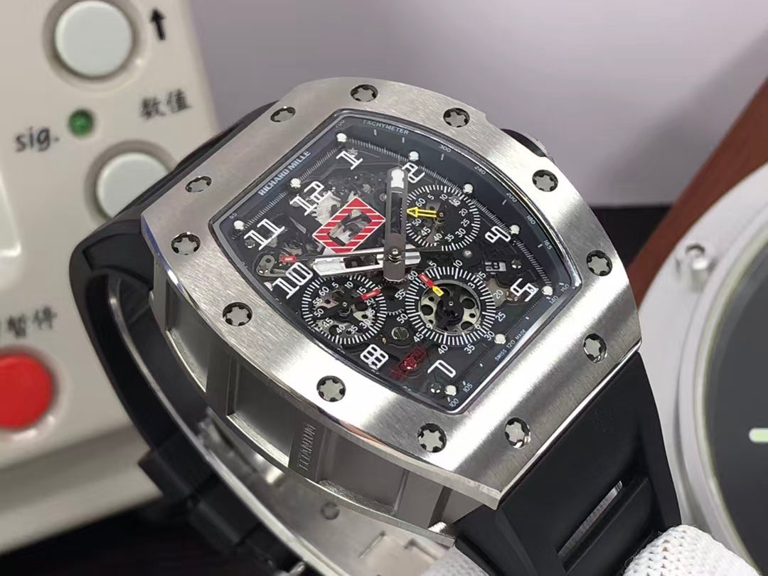 RM RM011 03 Titan Felipe Massa Valjoux 7750 Movement Skeleton Dial Black Rubber Strap
