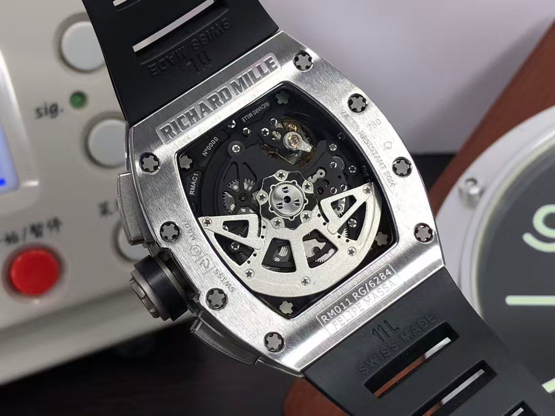 RM RM011 03 Titan Felipe Massa Valjoux 7750 Movement Skeleton Dial Black Rubber Strap