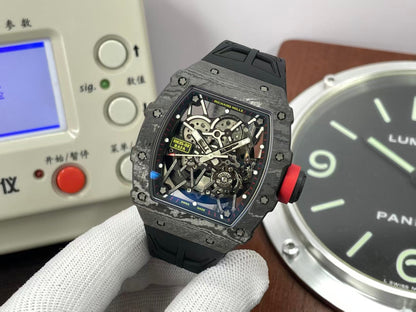 RM RM35 02 Super RMAL1 Movement NTPT Black Case Rubber Band