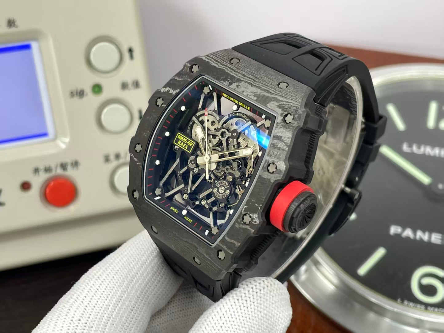 RM RM35 02 Super RMAL1 Movement NTPT Black Case Rubber Band