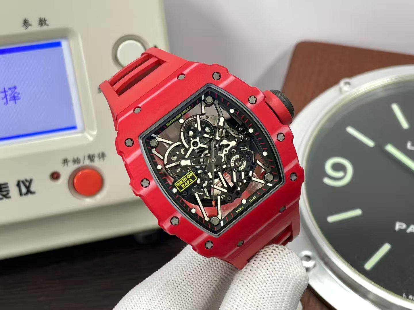 RM35-02 Rafael Nadal Red Devil Red Carbon Case RMAL1 Free Sprung Balance