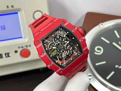 RM35-02 Rafael Nadal Red Devil Red Carbon Case RMAL1 Free Sprung Balance