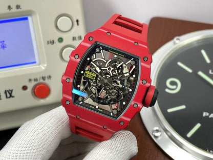 RM35-02 Rafael Nadal Red Devil Red Carbon Case RMAL1 Free Sprung Balance