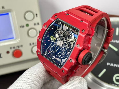 RM35-02 Rafael Nadal Red Devil Red Carbon Case RMAL1 Free Sprung Balance