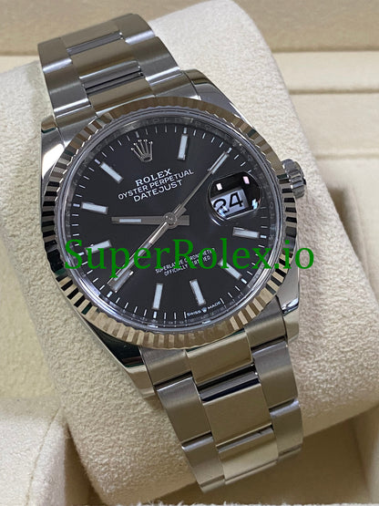 Rolex Datejust 36 Steel Black Index Dial Ref.126234