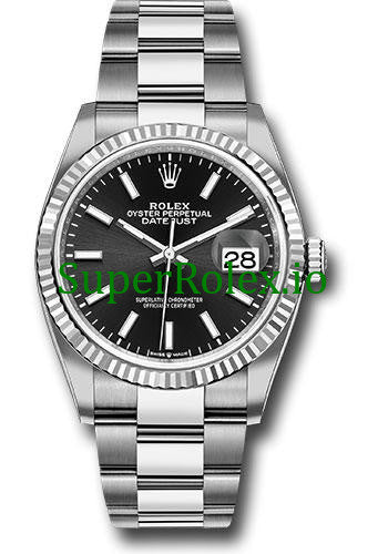 Rolex Datejust 36 Steel Black Index Dial Ref.126234