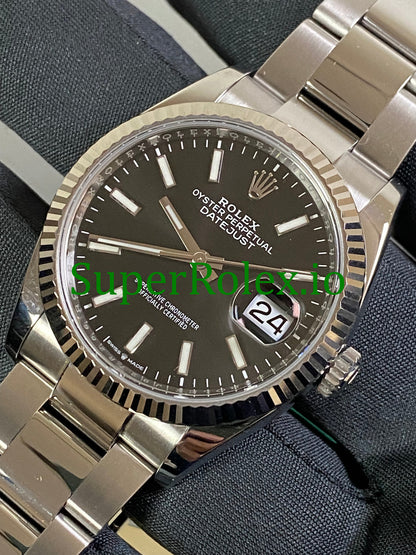 Rolex Datejust 36 Steel Black Index Dial Ref.126234